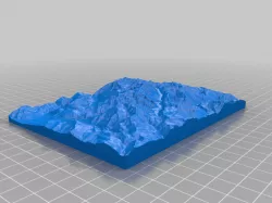 Mont Blanc 3D Map