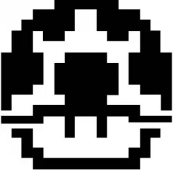 Pixel Mushroom stencil