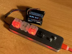 QT PY (RP2040) button box with side connectors