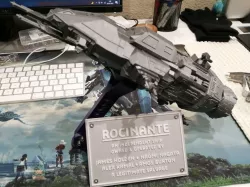 Rocinante Stand 45 degree with plaque