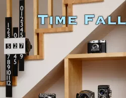 Time Fall - Digital clock with vertical bars