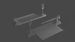 Train Railroad Crossing