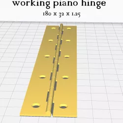 working piano hinge / bar hinge (one print)