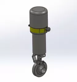 38mm Guth Actuated Butterfly Valve C/W Control Head