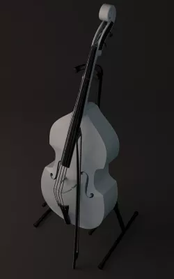 A nice cello with bow 3D model