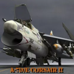 A7D-E Corsair II for Poser 3D model