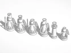 Angels vs. Devils #chess set (Angels)