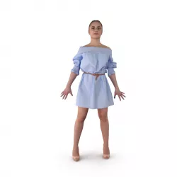 Apose City Girl Low-poly  3D model