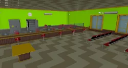 Bank interior Low-poly  3D model