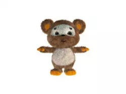 BEAR CARTOON Low-poly  3D model