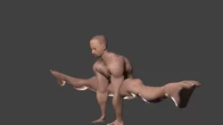 Bearded male basemesh 3D model