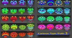 Cartoon Spin Path 3 Low-poly  3D model