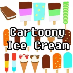 Cartoony Ice cream collection Low-poly  3D model