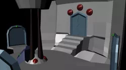 Centerpiece of a game with doors that lead to phases Low-poly  3D model