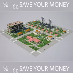 City 002 HIGHPOLY MODEL 3D model