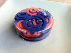 Clear Soap with a Distinctive Triple Swirl