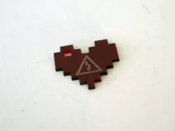 CRASH Space Logo 8-Bit Heart Pendant