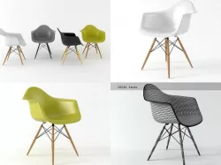 Eames Plastic Armchair DAW 3D model