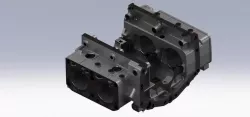 Engine alfa romeo boxer: animation crankcase - crankshaft and flywheel