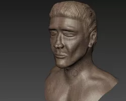 Face man  Low-poly  3D model