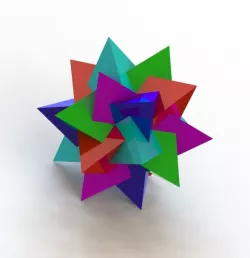 Five tetrhedrons in a Dodecahedron