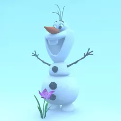 Frozen Snowman Low-poly  3D model