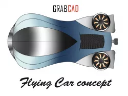 Grabcad Flying car concept sketch(sketchbook practice).