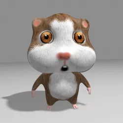 Hamster Toon Low-poly  3D model