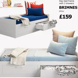IKEA BRIMNES bed 2 3D model