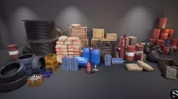 Industry Props Pack Low-poly  3D model