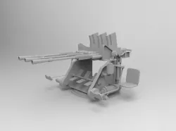 Japanese battleship machine gun of World War 2 3D model