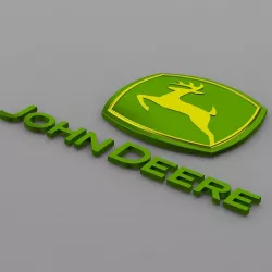 john deere logo 3D model