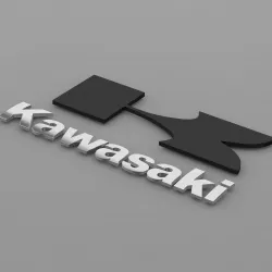 kawasaki logo 3D model