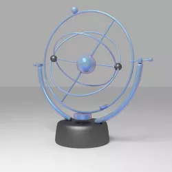 Kinetic Desk Sculpture Low-poly  3D model