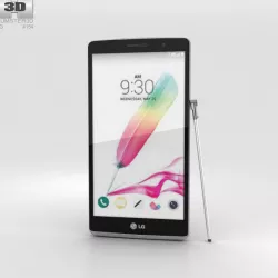  LG G Stylo Silver 3D model