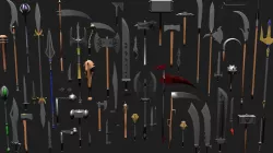 Mega Melee Weapon Pack Low-poly  3D model