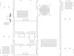 MendelMax.com Power Supply case for 12V, 30A suppply