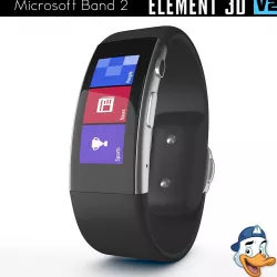 Microsoft Band 2 for Element 3D 3D model