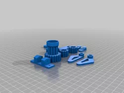 Mini printable lathe V2 Transmission STL by github user