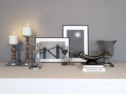 modern decor set 3D model