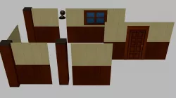 Modular Room Low-poly  3D model