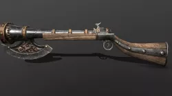 musket with axe Low-poly  3D model