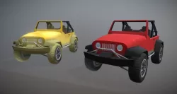 Offroad jeep car Low-poly  3D model