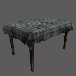 Old table Low-poly  3D model