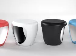 Pebble Pouf 3D model