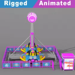 Pendulum playground Rigged Animated 3D model