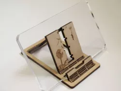 Phone Stand & Headphone Wrap (Laser Cut and Living Hinges)