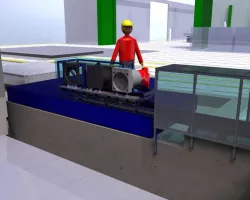 PickUp box for floor-type horizontal boring mill