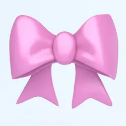 PINK BOW icon Low-poly  3D model