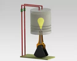 PISTon connecting rod style bed lamp.